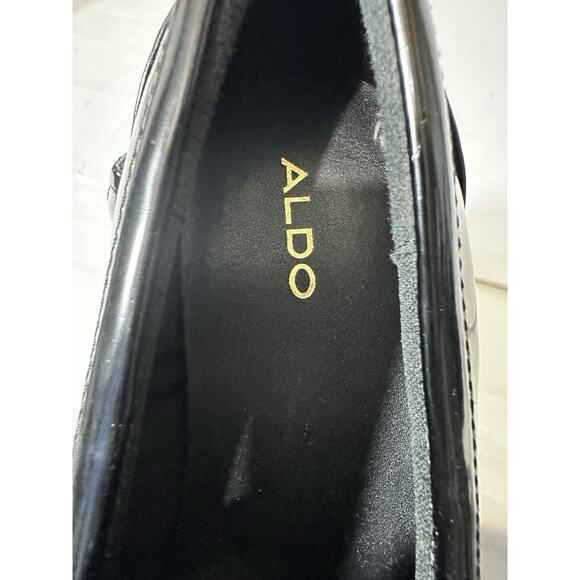 Aldo Shanna Penny Loafer Black Patent Leather Women’s Size 9M Platform Lug Sole - Picture 8 of 11